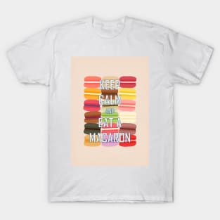 Keep Calm and Eat a Macaron Card T-Shirt